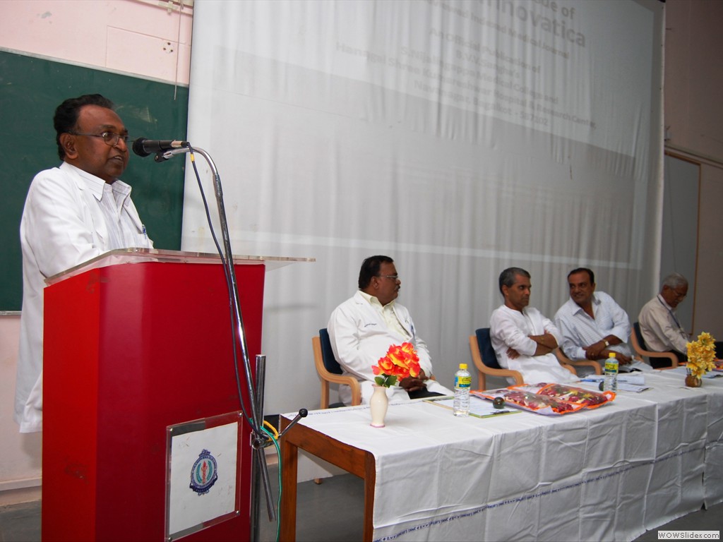 Editor-in-Chief Dr. D.A. Hiremath addressing the gathering