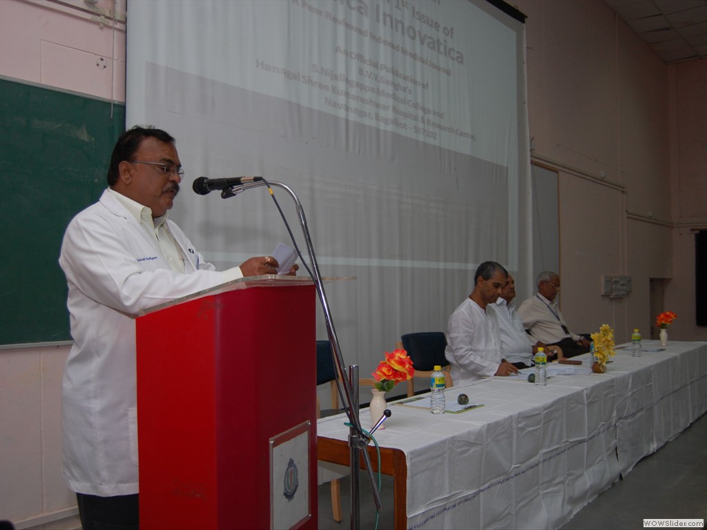 Principal Dr. Ashok.S. Mallapur addressing the gathering